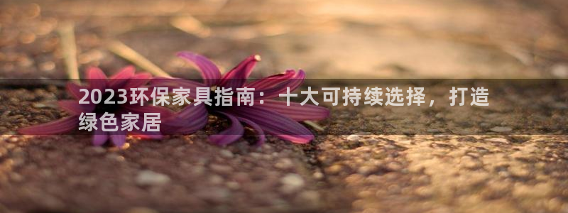 杏耀平台首页登录：2023环保家具指南：十大可持续选择，打造